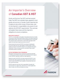 An Importers Guide to Canadian GST/HST | Farrow