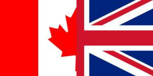 Canada and the United Kingdom flag Brexit trade agreement