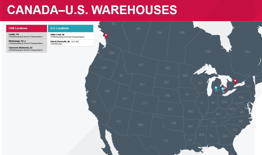 Farrow Warehouse locations